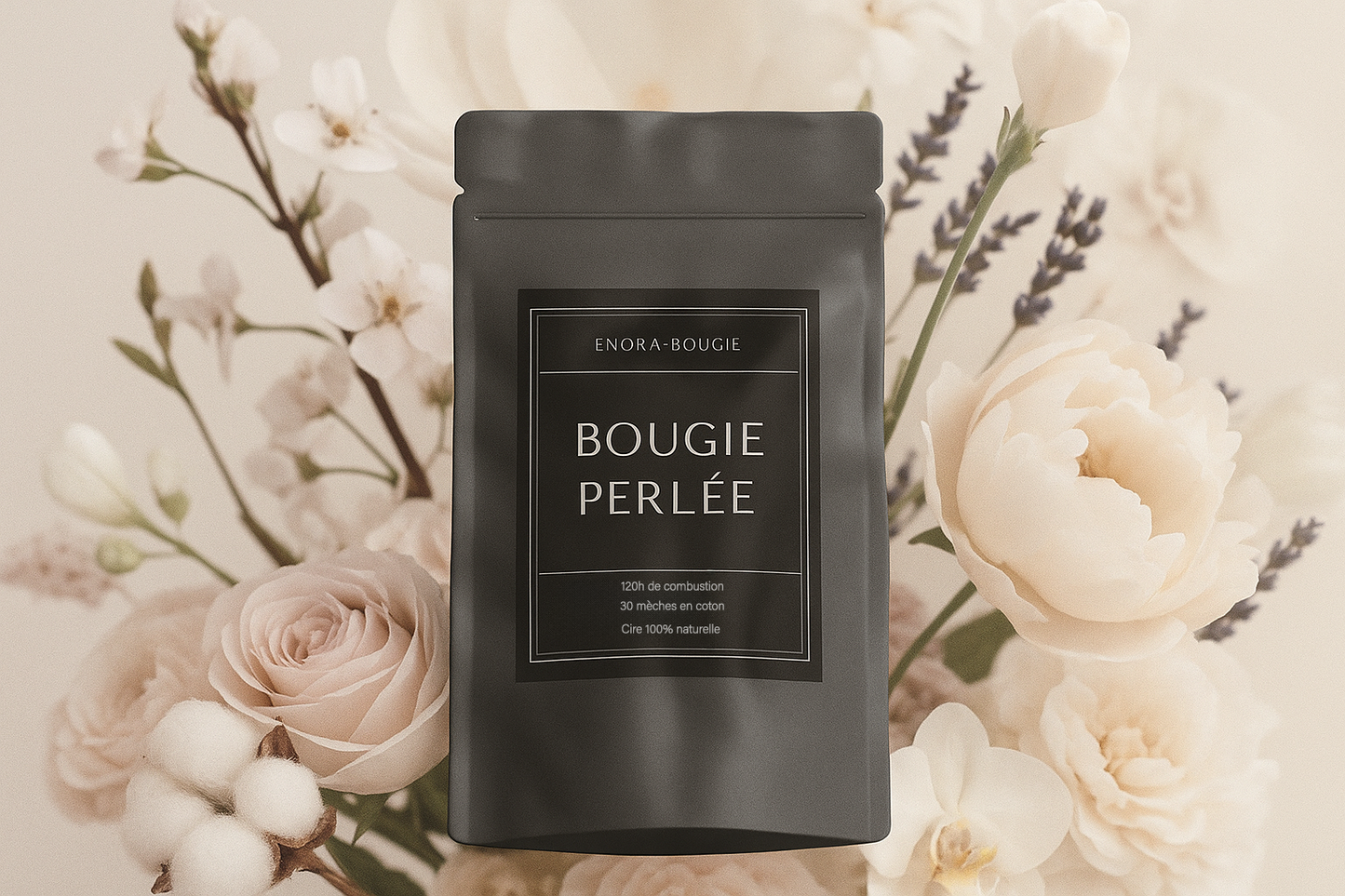 Bougie perlée de cire | Parfums Bougie Floraux