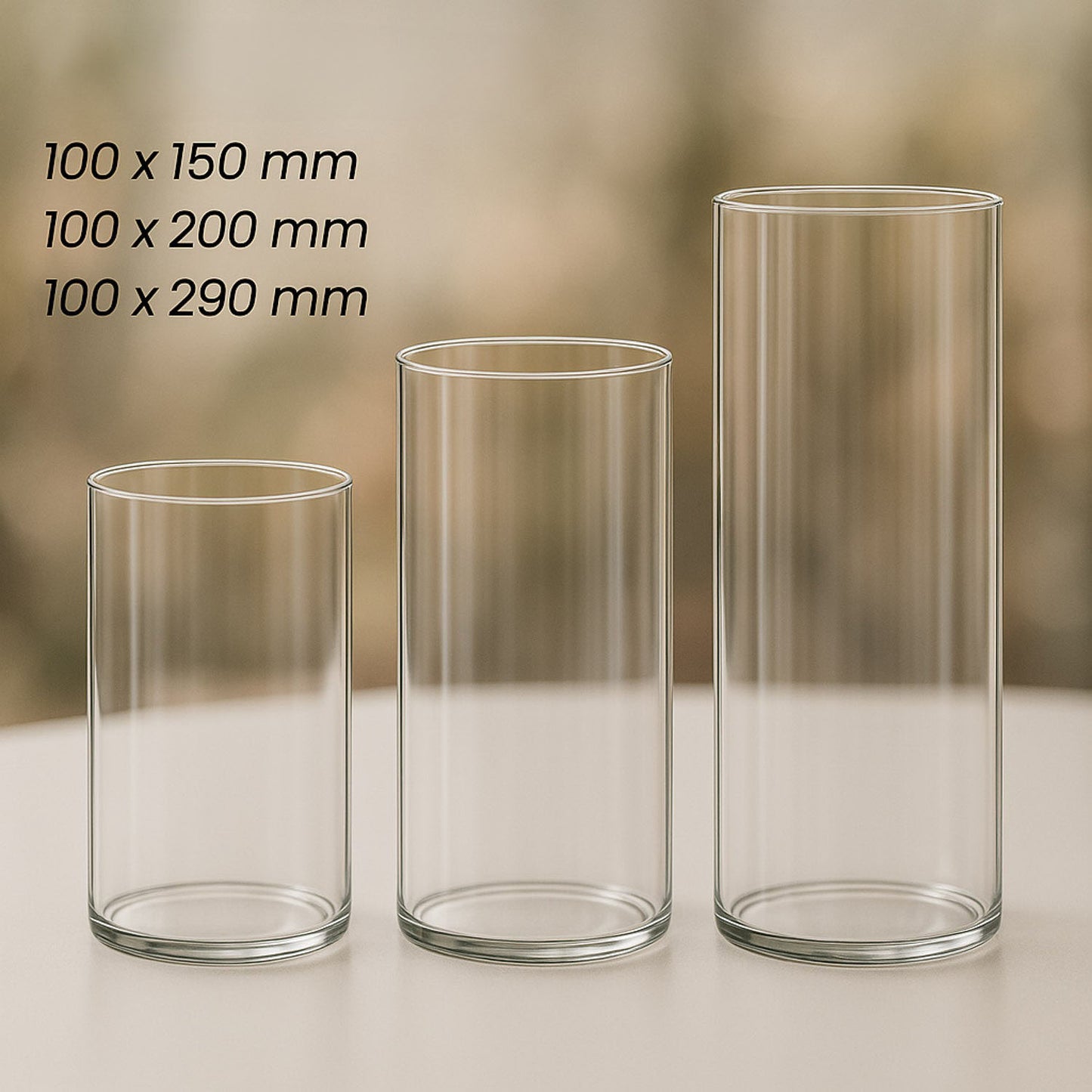 Cylindres en verre | vase pour bougie