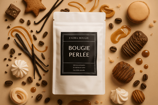 Bougie perlée de cire | Parfums Bougie Gourmands