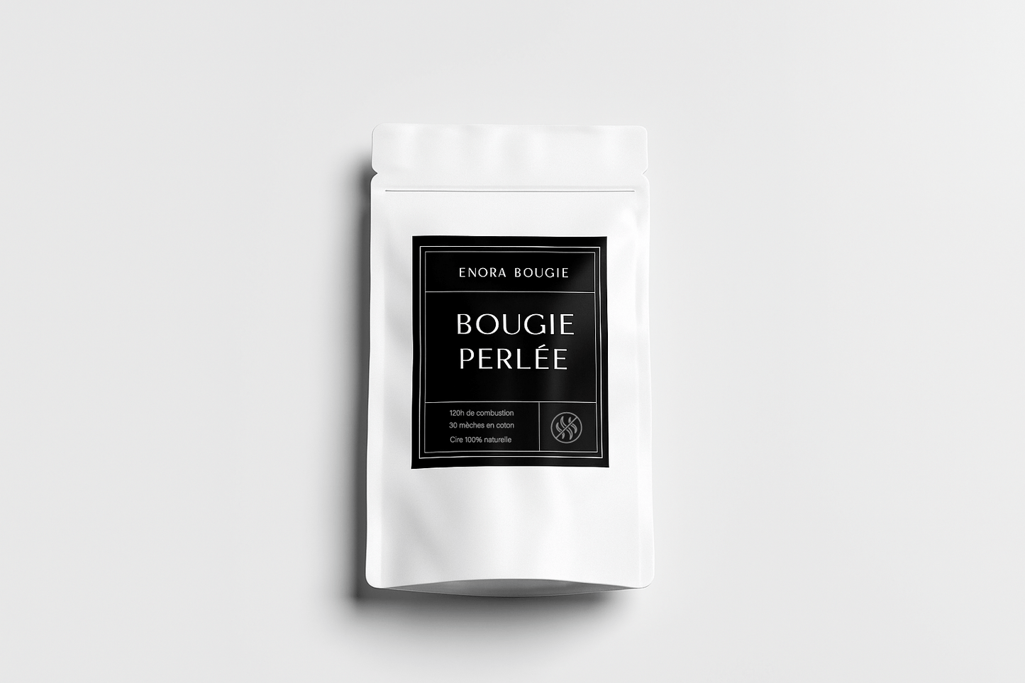 Bougie perlée de cire  | Non Parfumée