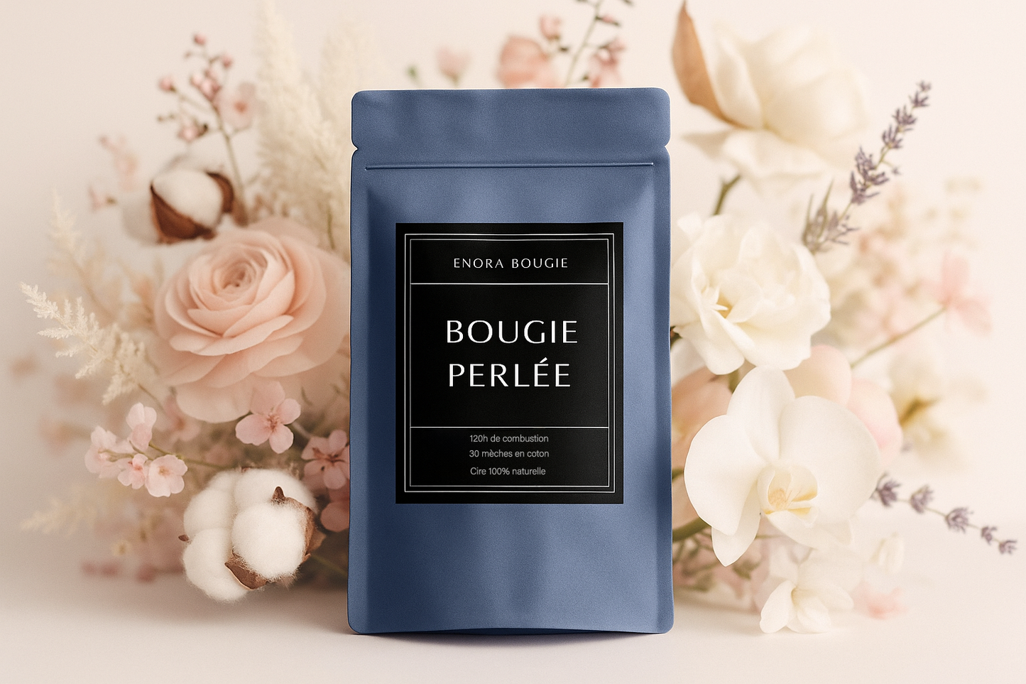 Bougie perlée de cire | Parfums Bougie Floraux