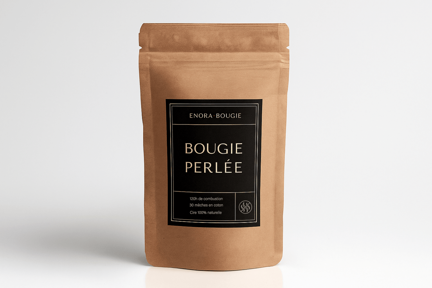 Bougie perlée de cire  | Non Parfumée