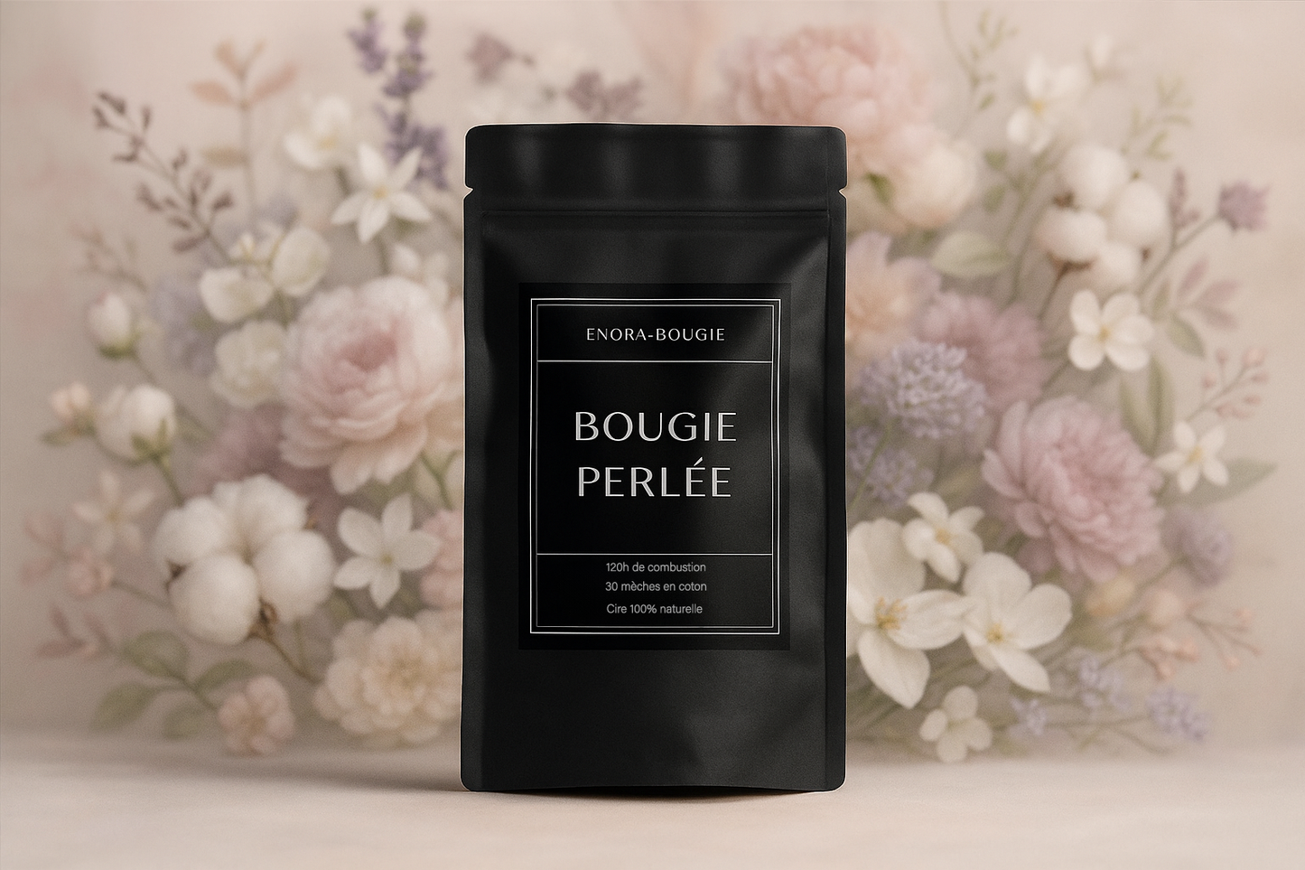 Bougie perlée de cire | Parfums Bougie Floraux