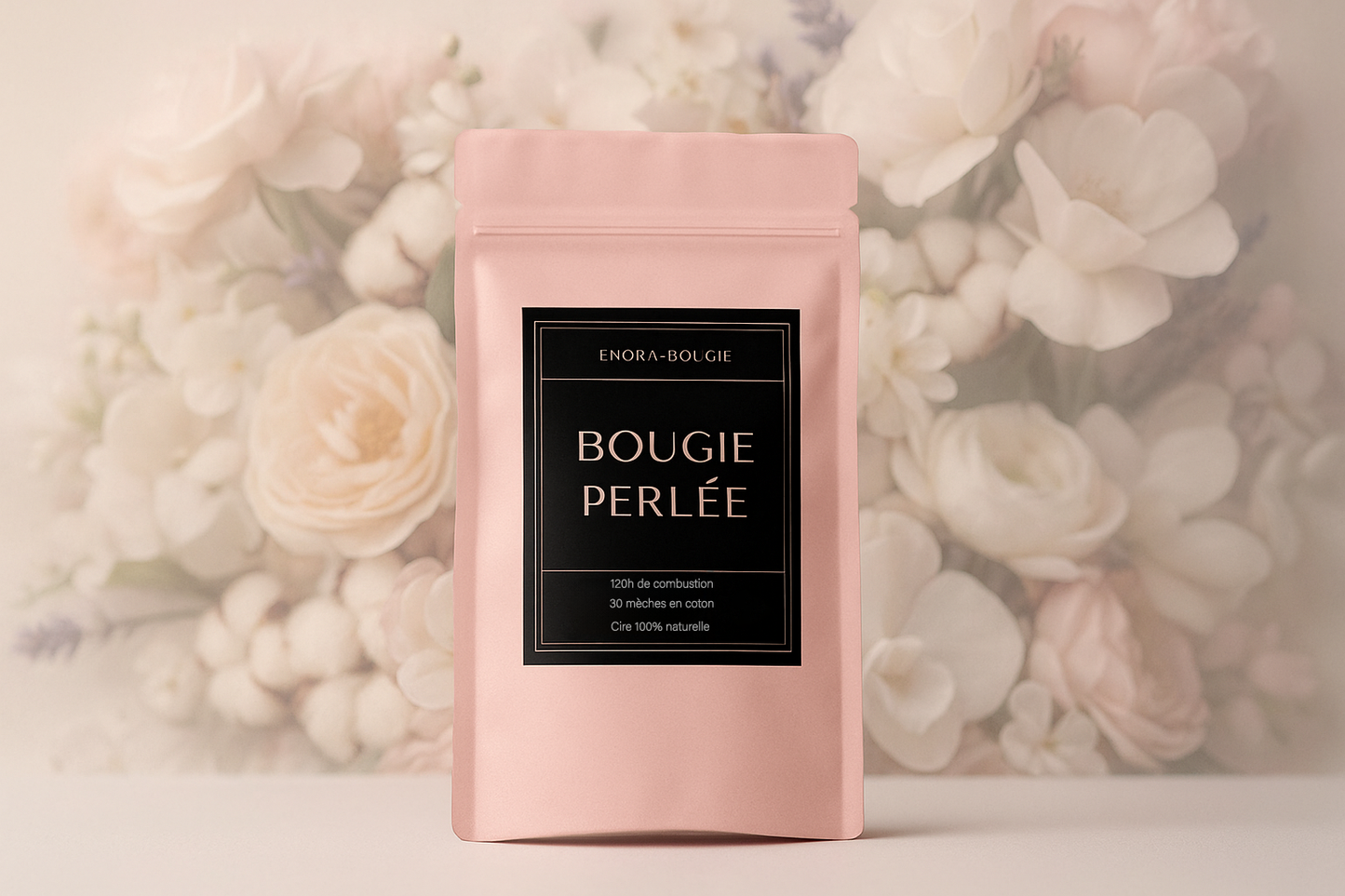 Bougie perlée de cire | Parfums Bougie Floraux