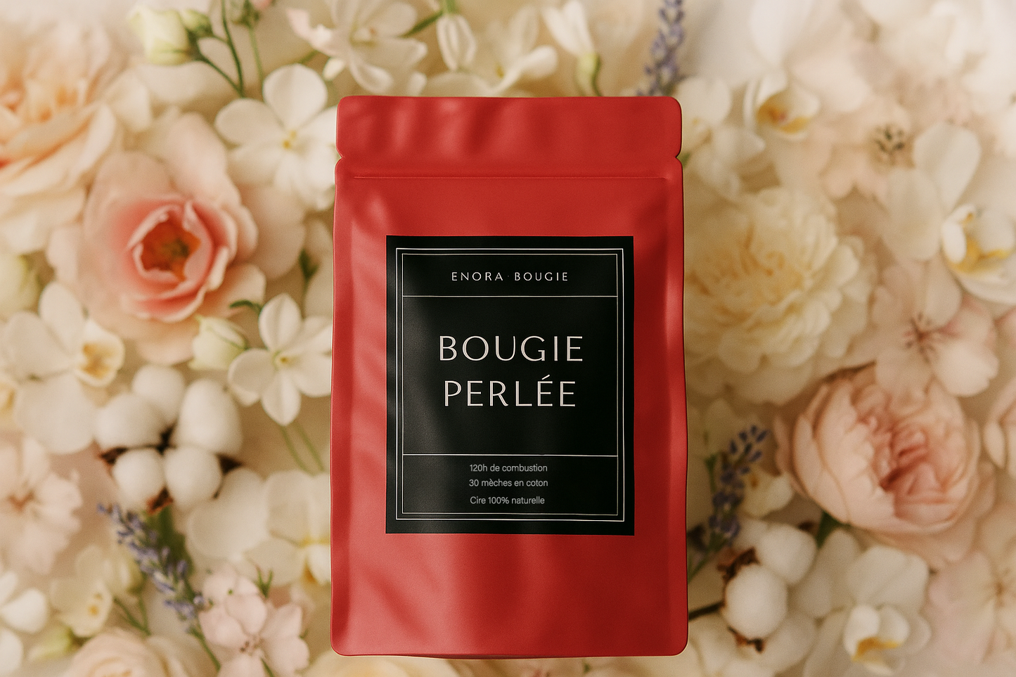 Bougie perlée de cire | Parfums Bougie Floraux