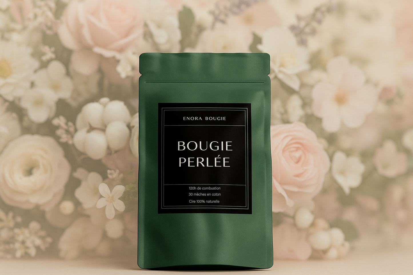 Bougie perlée de cire | Parfums Bougie Floraux