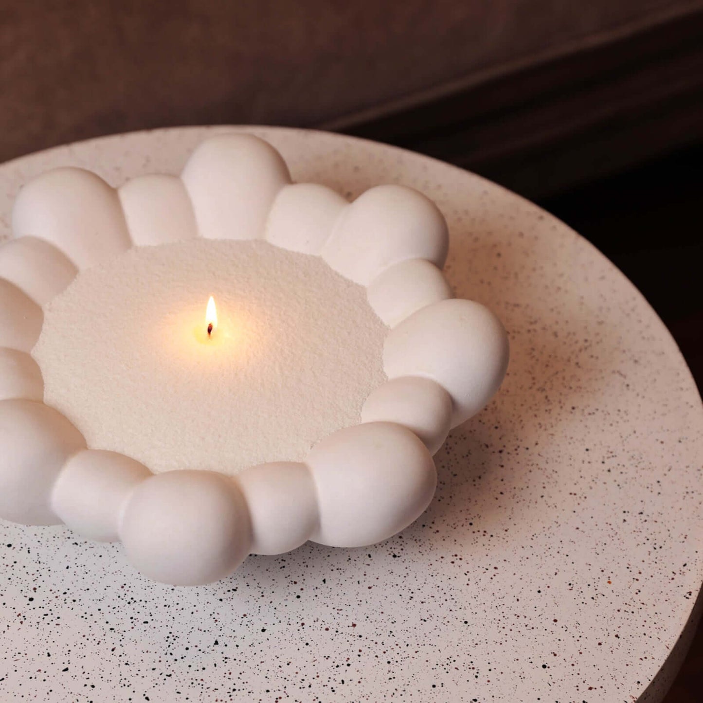 Photophore en céramique pétale | Bougeoir pour bougie