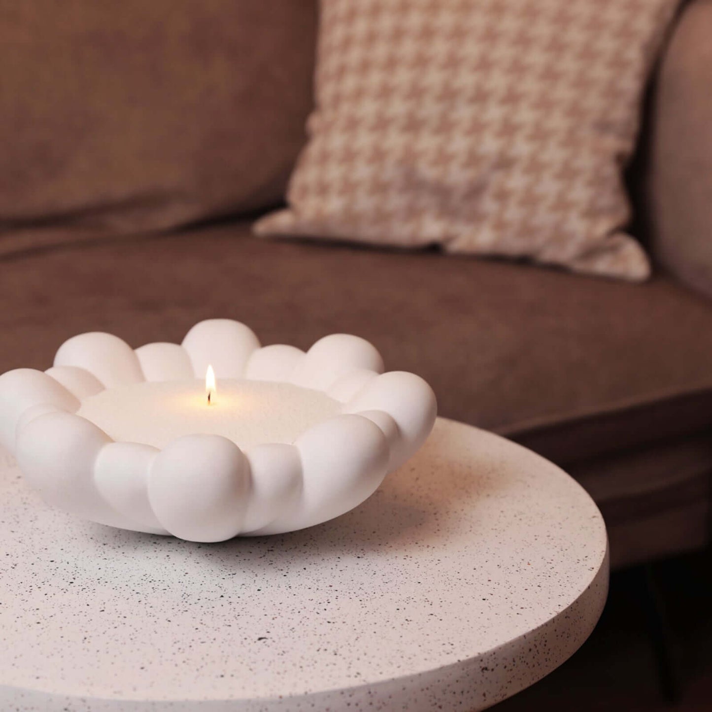 Photophore en céramique pétale | Bougeoir pour bougie