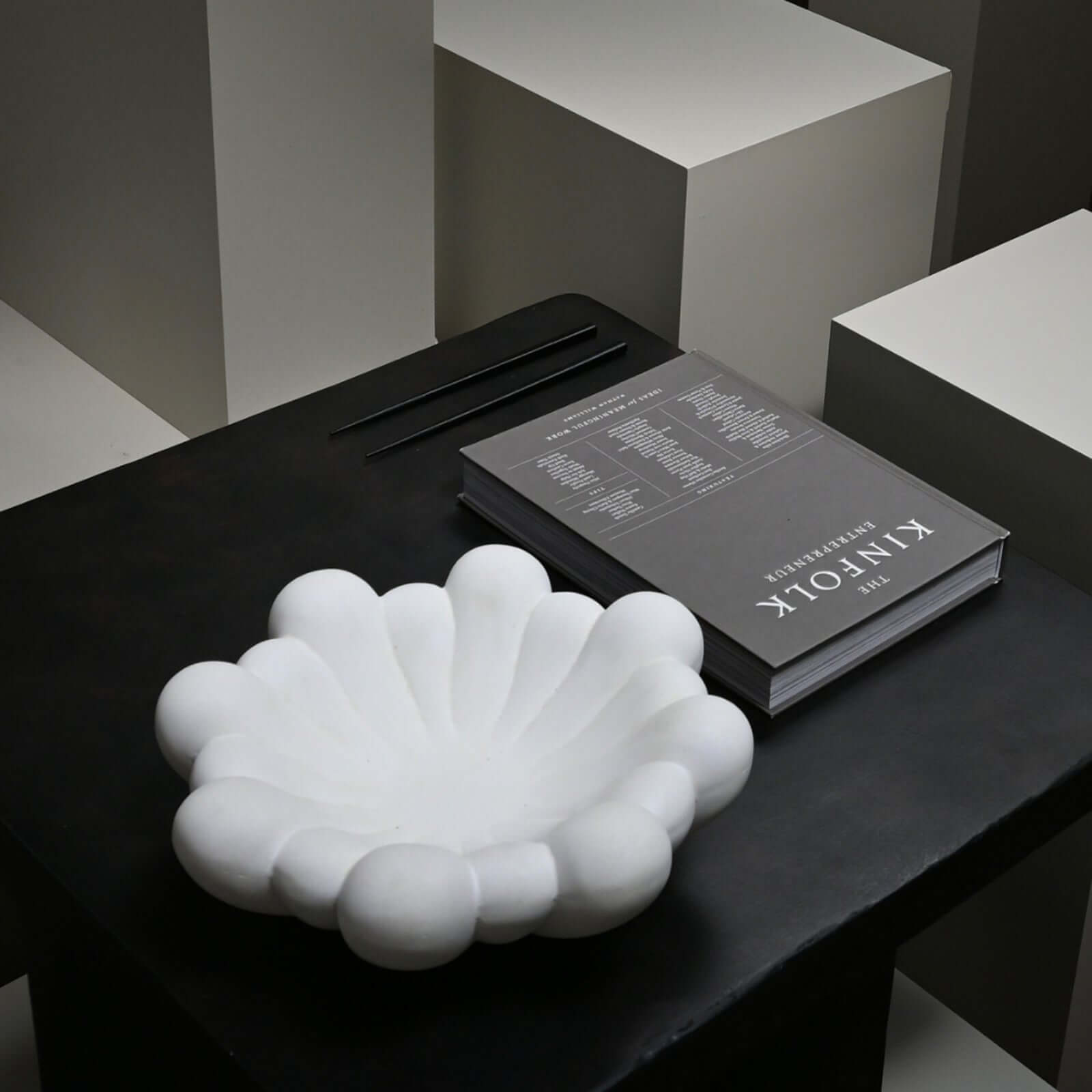 Photophore en céramique pétale | Bougeoir pour bougie