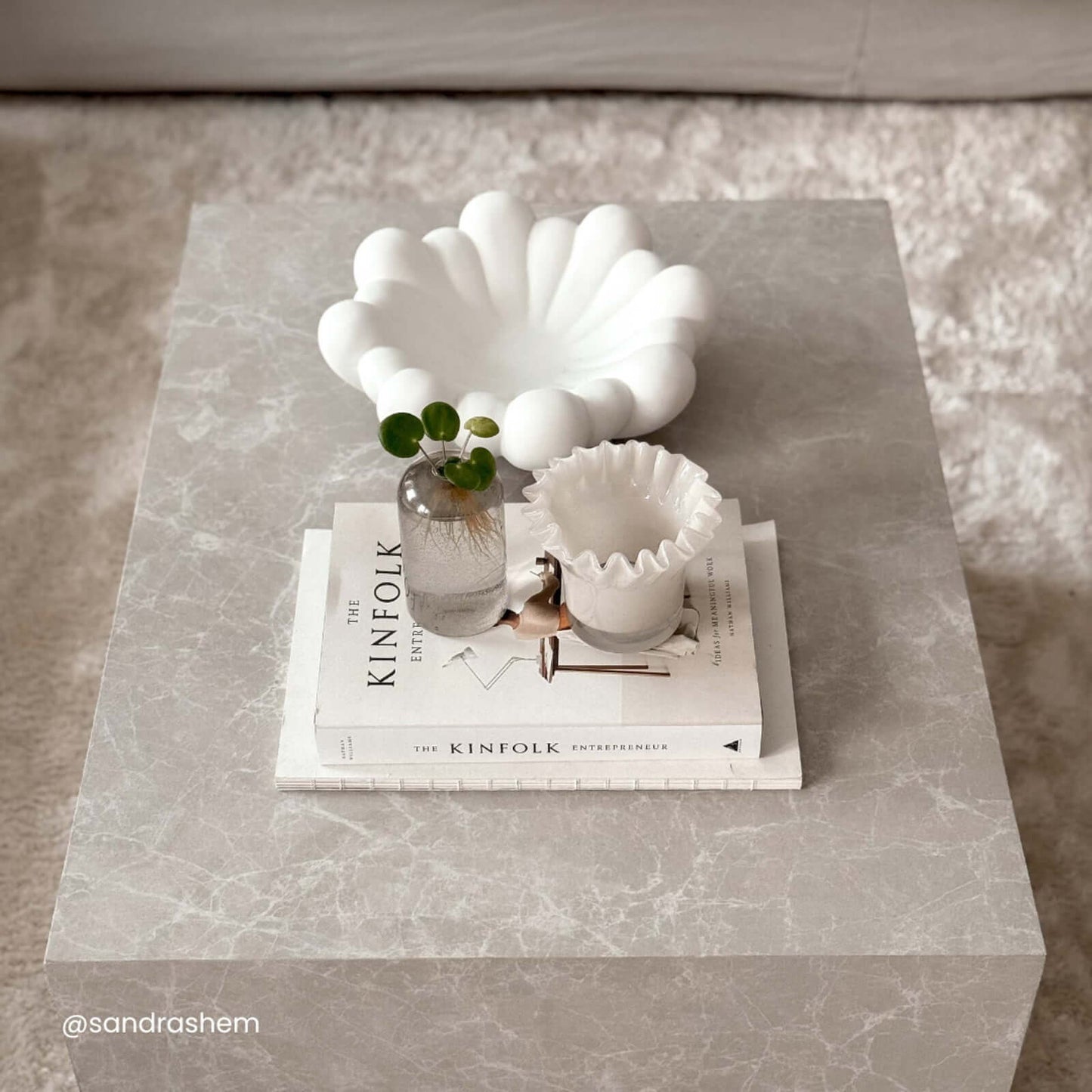 Photophore en céramique pétale | Bougeoir pour bougie