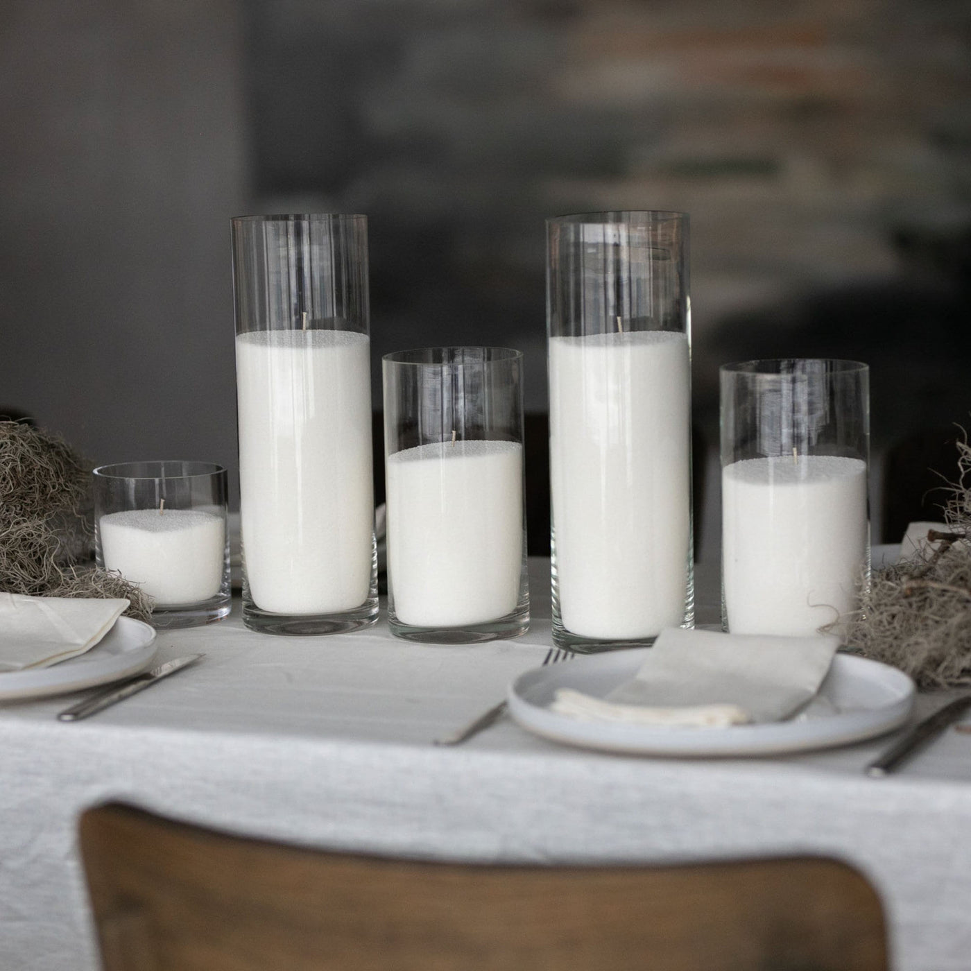 Cylindres en verre | vase pour bougie